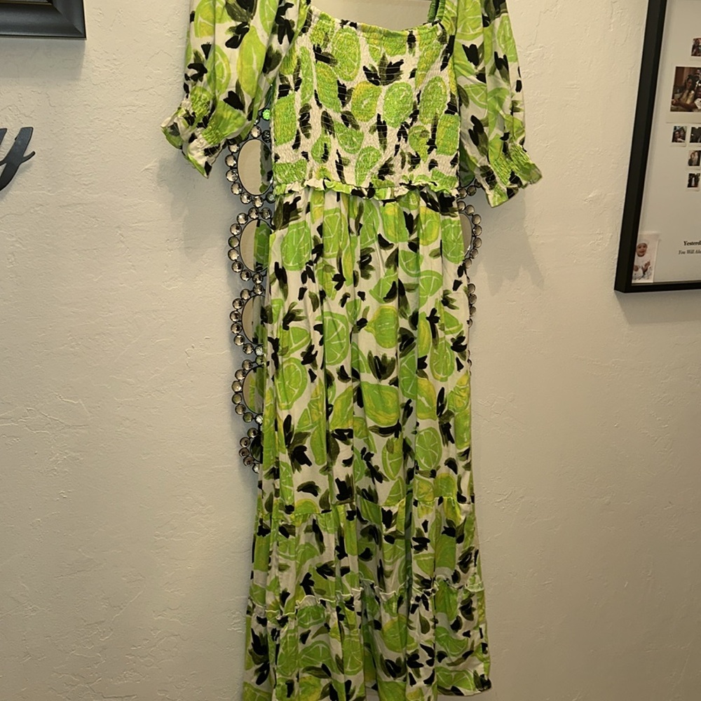 Steve Madden Sunny Lime Midi Dress NWT